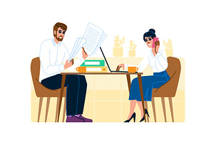freelance work in cafe vector, a Person Illustration by pikepicture