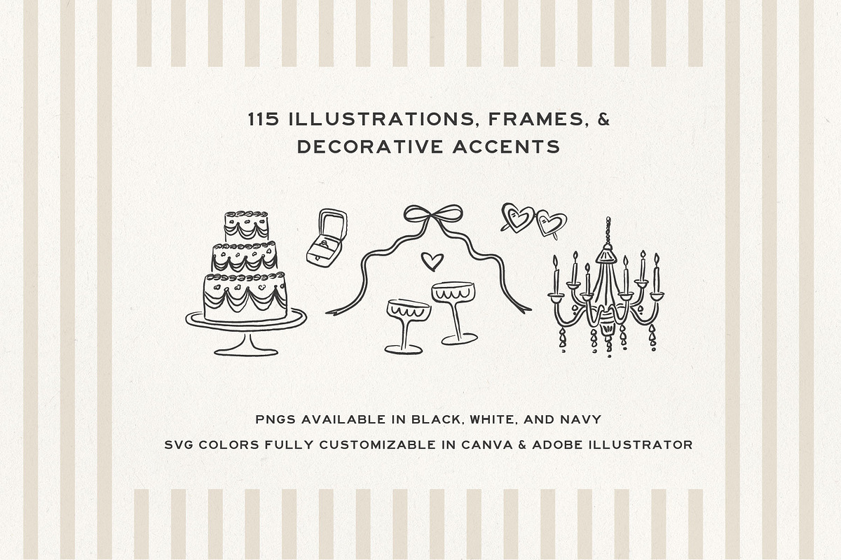Hand Drawn Wedding Elements, an Illustration by Claire Emery Designs (Photo 2 of 7)