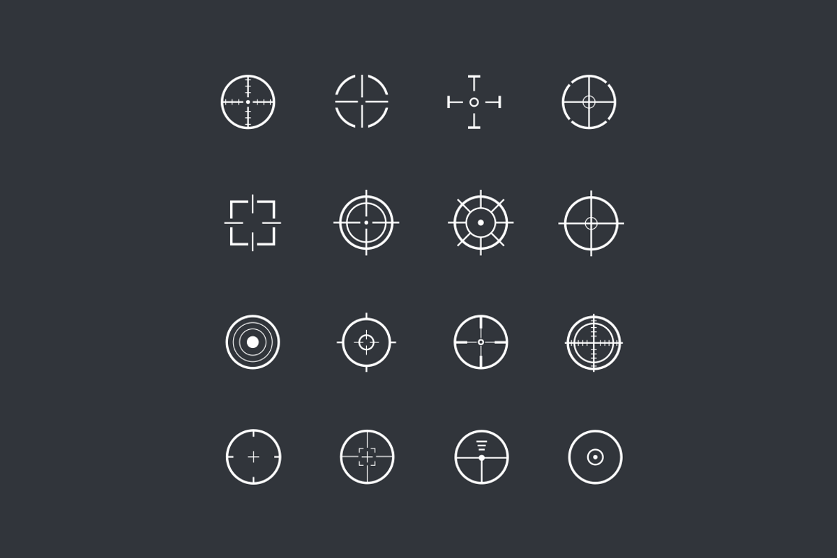 16 Crosshair Icons