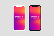 iPhone X, iPhone 11 Flat Mockup, an iPhone Mockup by Big Zone Studio (Thumbnail 1 of 4)