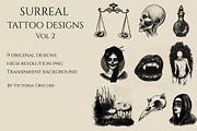 Surreal Tattoo Designs Vol 2, a Decorative Illustration by Victoria Obscure (Thumbnail 1 of 3)