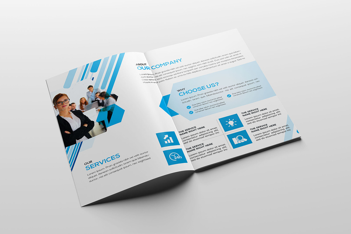 Corporate Bifold Brochure, a Brochure Template by GreenPixi (Photo 4 of 4)