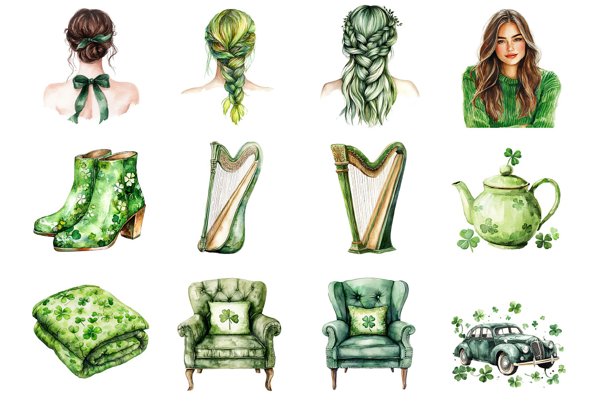 St Patricks Day Clipart, an Illustration by Design Market (Photo 2 of 4)