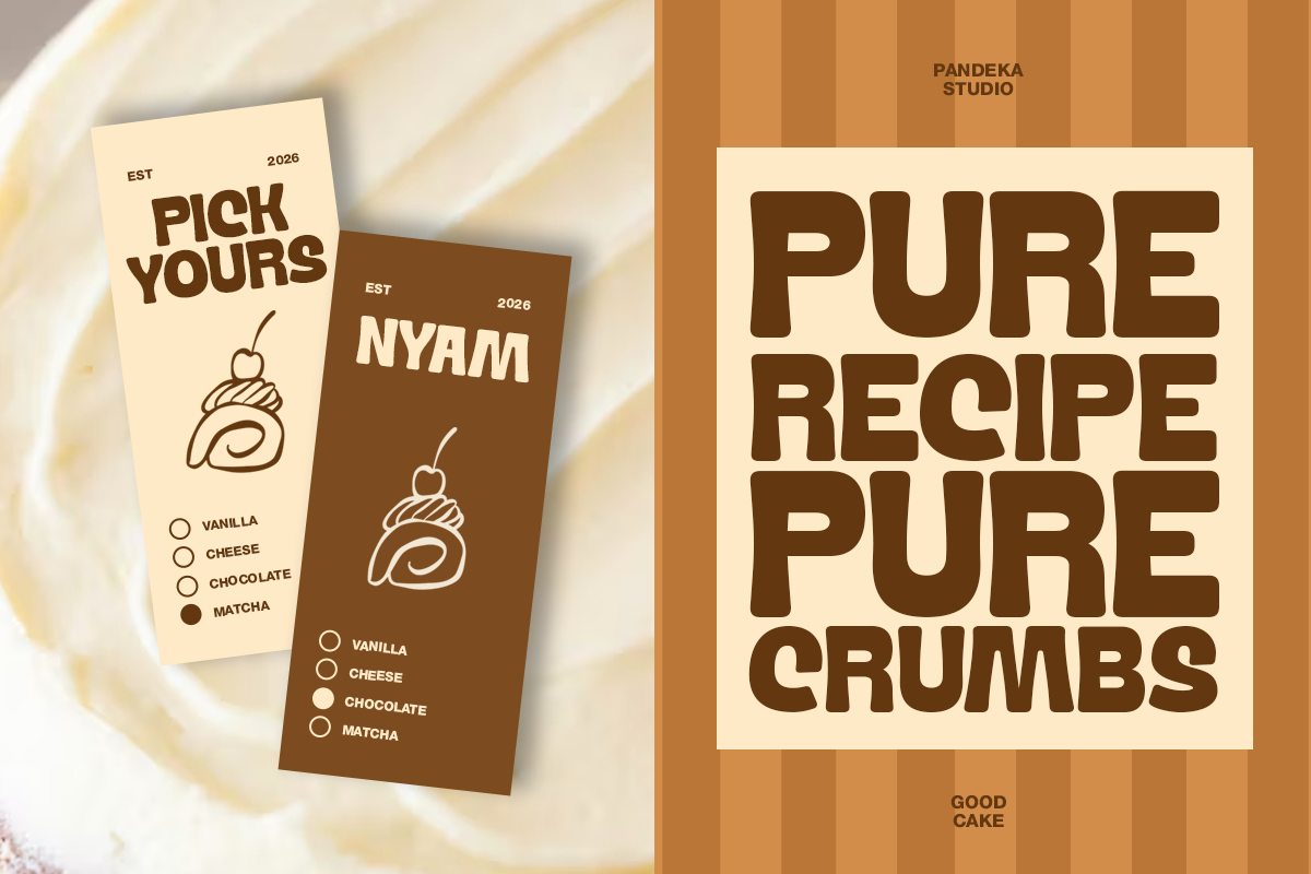 Good Cake - Food Brand Logo Font, a Sans Serif Font by Pandeka Studio (Photo 4 of 9)