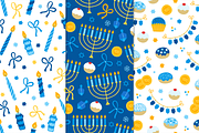 12 Hanukkah Seamless Patterns, a Pattern Graphic by miumiu (Thumbnail 5 of 6)