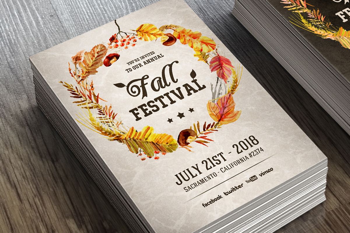 Fall Festival - Invitation, an Invitation Template by VectorMedia