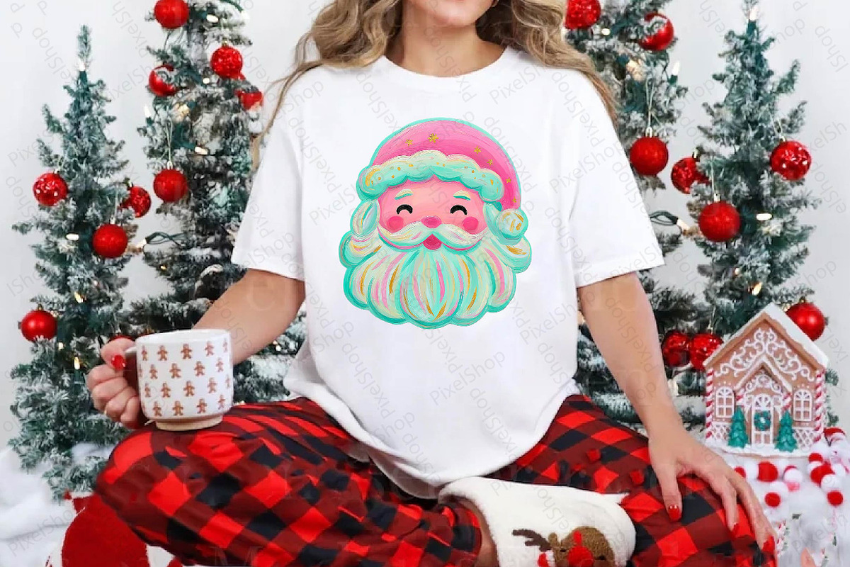 Cute Retro Christmas Santa Face Desi, an Illustration by DreamPrint404 (Photo 7 of 7)