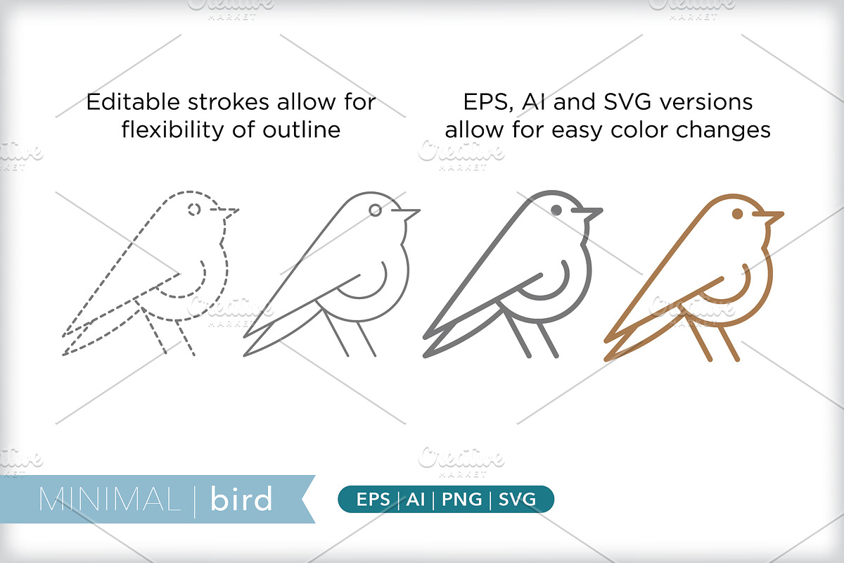 Minimal bird icons, an Outline Icon by Picture Window (Photo 5 of 5)