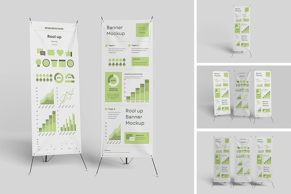 Rool up Banner Mockup, a Books & Magazine Mockup by mahhyud (Photo 1 of 11)