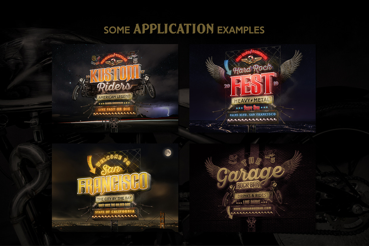 Light Sign Motorcycles Mockup, a Mockup by MDG (Photo 3 of 8)