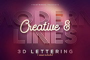 Modern Lines 3D Lerttering, a Graphic by TVartworks (Thumbnail 2 of 12)