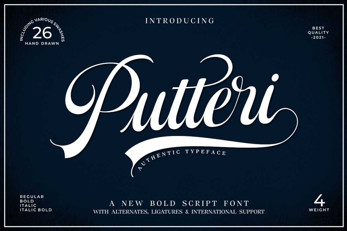 Putteri Script, a Script Font by Alpha Bento (Photo 1 of 8)