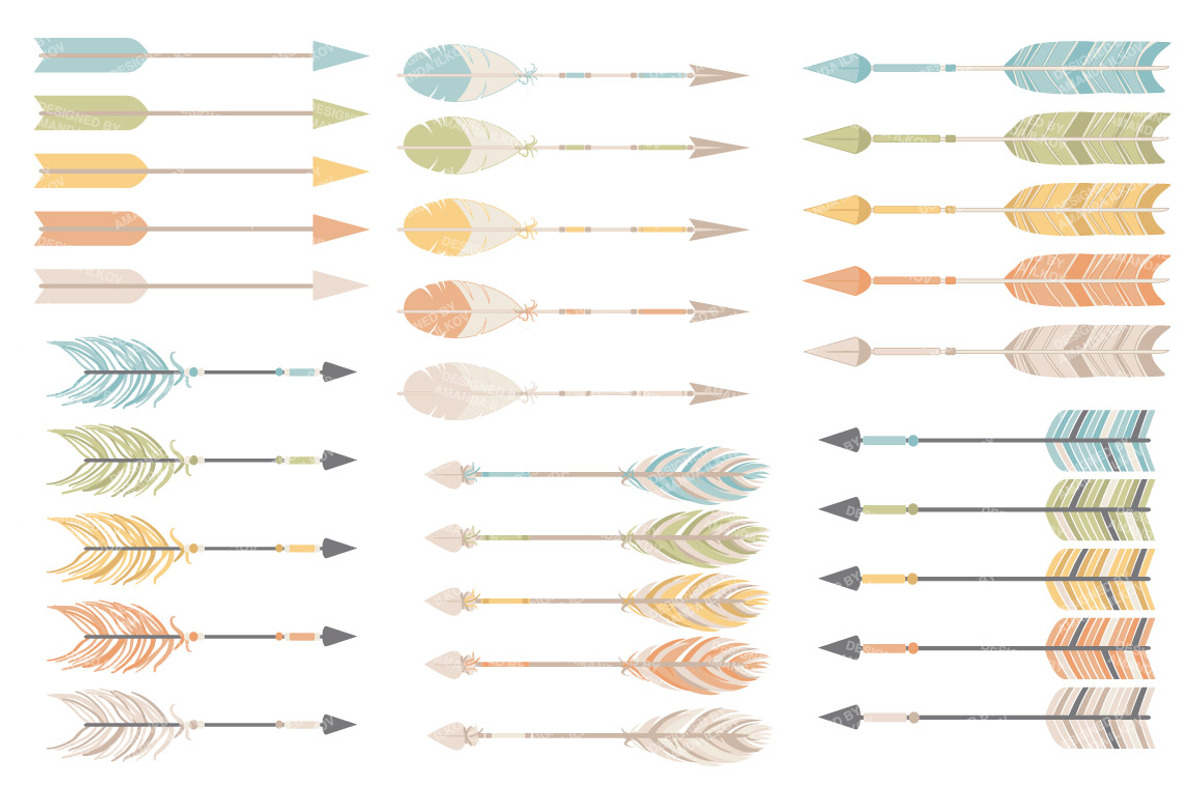 Vintage Boys Arrow Clipart & Vectors, an Illustration by Amanda Ilkov (Photo 4 of 4)