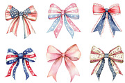 Coquette Bow USA Flag Sticker, an Illustration by DreamArtGraphic (Thumbnail 4 of 4)