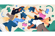 People working. Teamwork concept, an Illustration by PaperTrident (Thumbnail 2 of 2)
