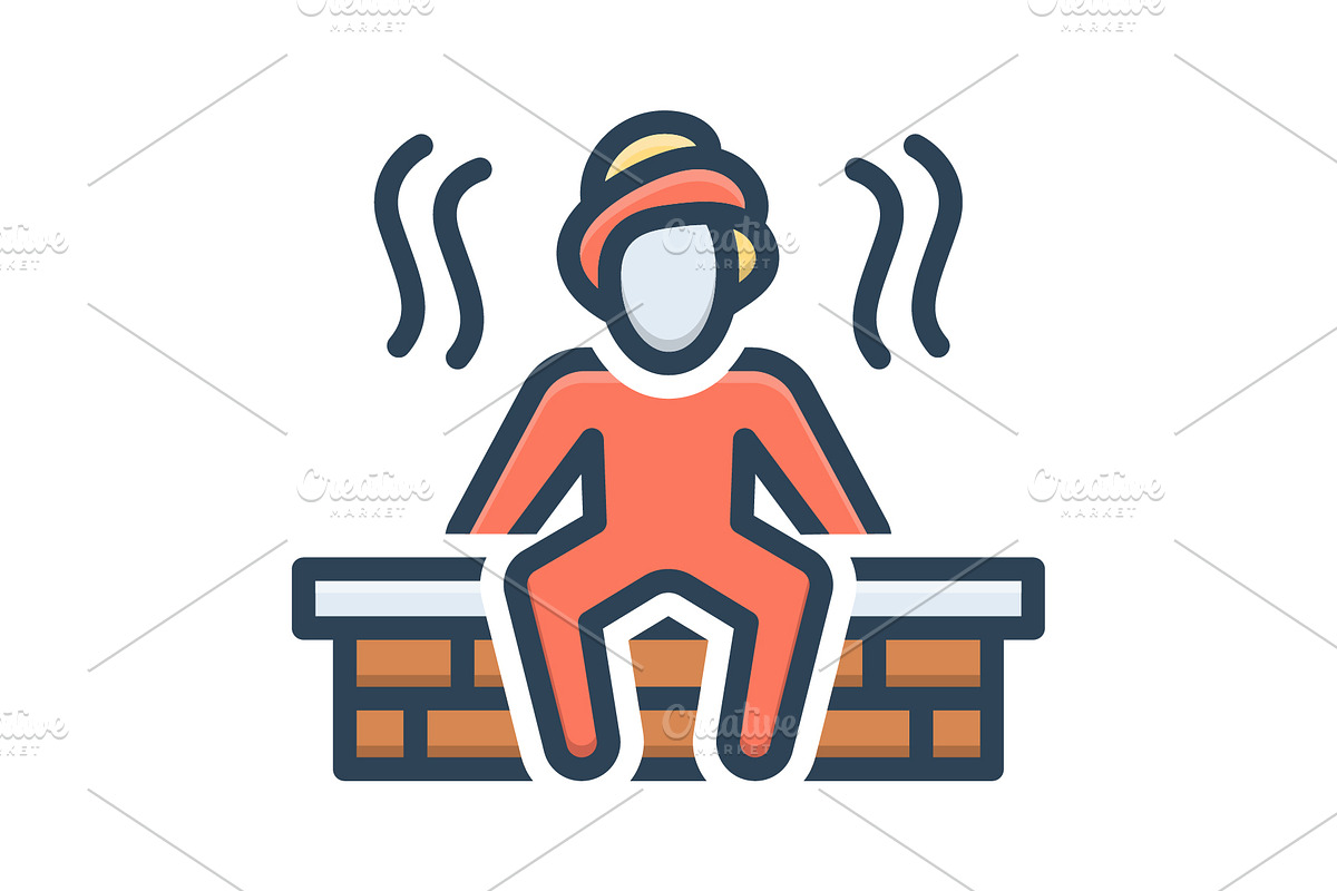Sauna spa color icon, a Duotone Icon by Creative priyanka