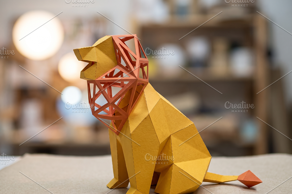 Lion Statue - 3d papercraft, a Card Template by PAPER amaze (Photo 2 of 4)