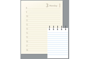 Daily Planner Page With Date, Day Of