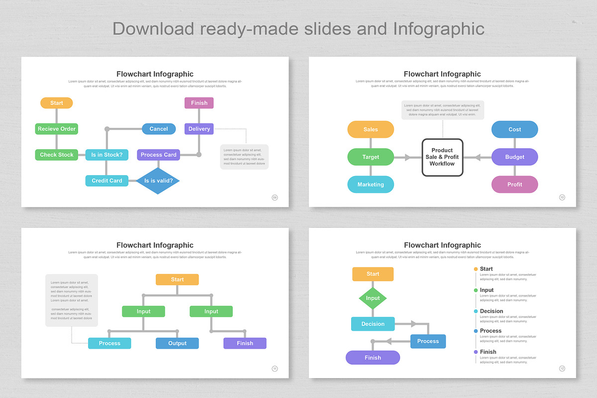 Flowchart Infographic Google Slide, a Templates & Theme by Mighty-Slide (Photo 4 of 8)