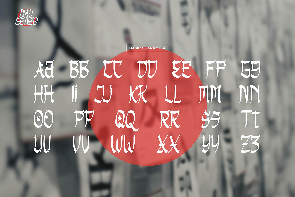 Nau Genzo | Brush Japanese Style, a Handwritten Font by Denustudios (Photo 10 of 14)