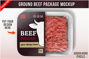 Ground beef package Mockup PSD, a Packaging Mockup by Bruno's Shop
