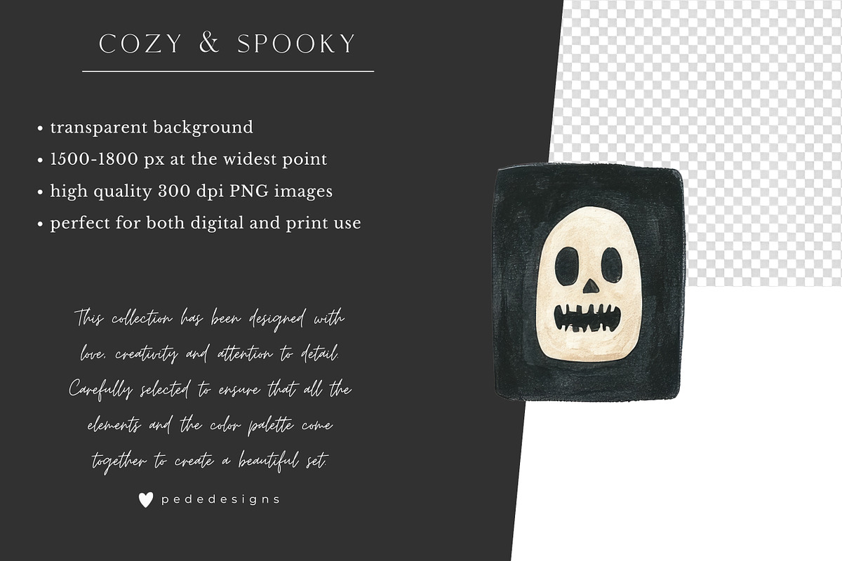 Cozy & Spooky Collection, a Seasonal Illustration by PeDe Designs (Photo 30 of 30)