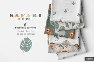 Safari animal patterns, a Pattern Graphic by Nafanya