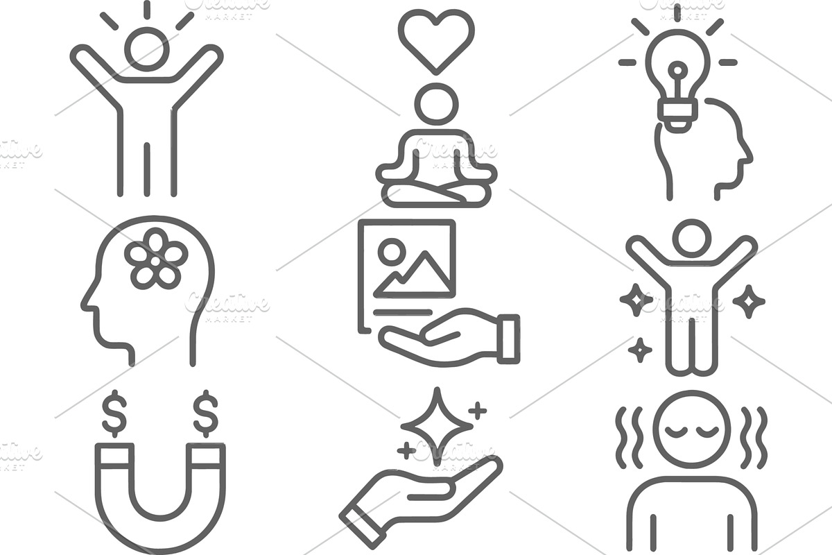 Diverse collection of vector line, a Finance Illustration by ZinetroN