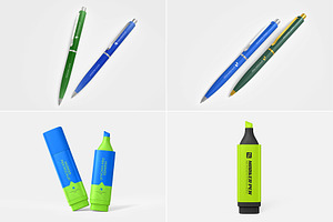 Highlighter Marker Pen Mockup, a Pens & Pencil Mockup by graphypix