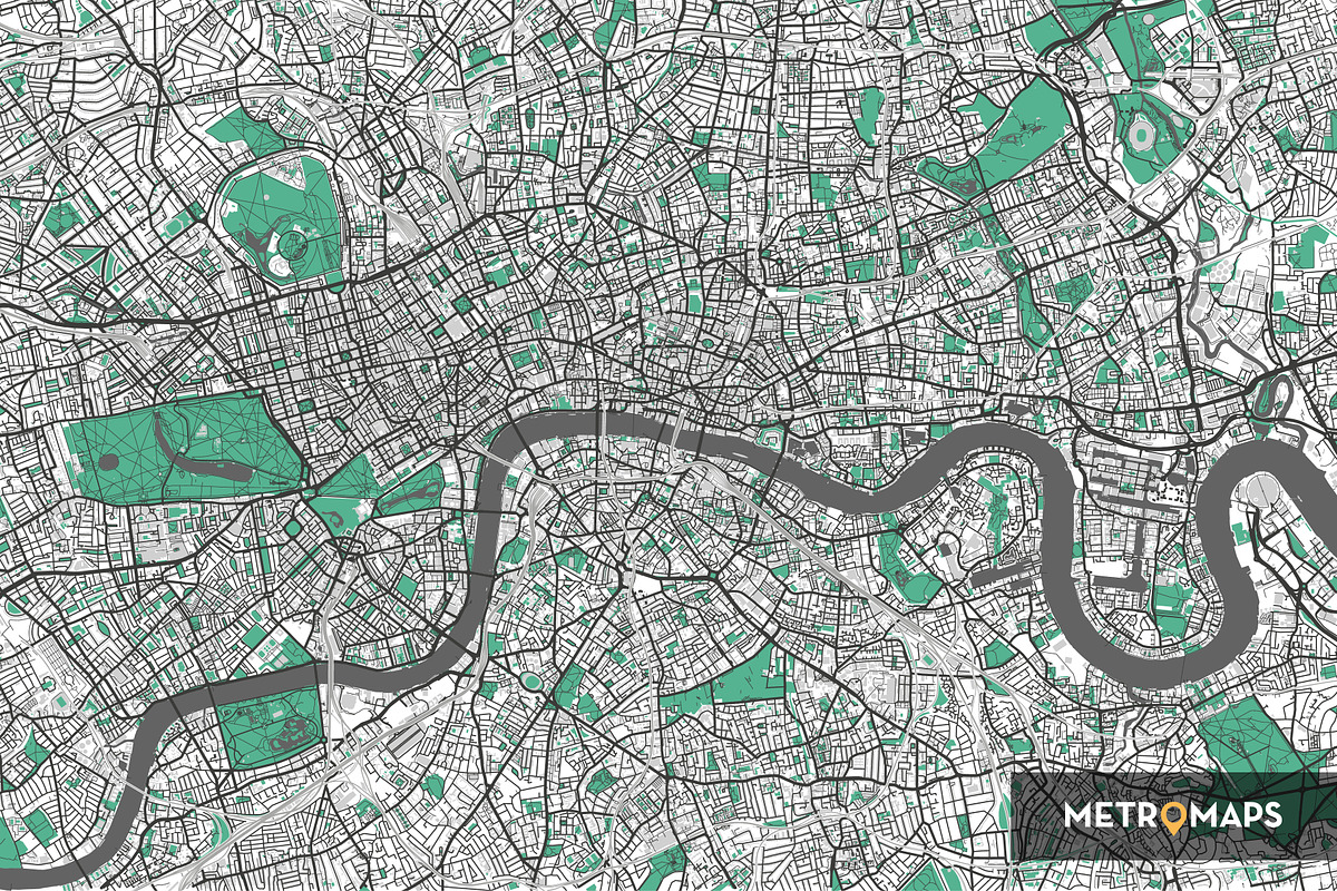 London Map – Regular Mint, an Illustration by MetroMaps (Photo 3 of 3)