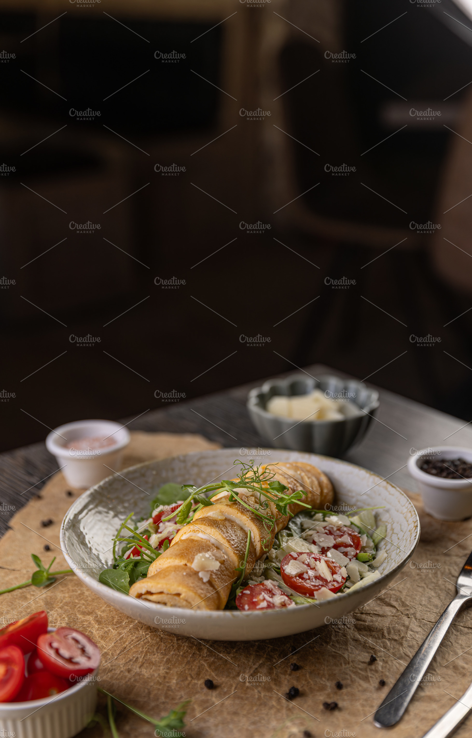 Egg roll with cheese, a Photo by Grafvision photography