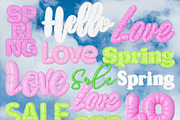 Hello Spring - 3D Lettering Set, a Graphic by LarysaZabrotskaya (Thumbnail 4 of 16)