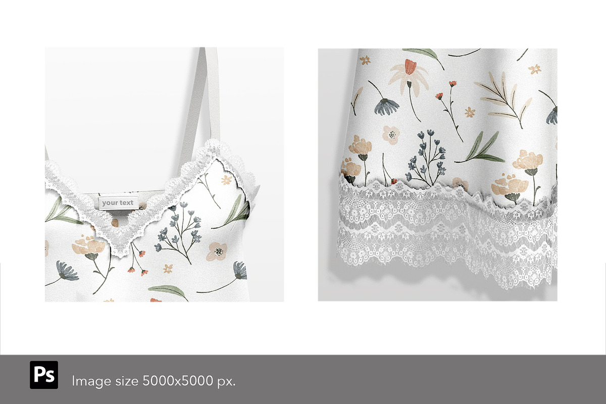Classic silk chemise mockup., a Shirt Mockup by Irena Matiash shop (Photo 6 of 6)