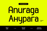 Anuraga Cyrillic Sans Serif Font, a Sans Serif Font by Vadovastd (Thumbnail 1 of 7)