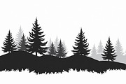 Pine Forest Silhouette Bundle, a Graphic by balal (Thumbnail 3 of 16)