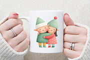 Cute Elves Watercolor Clipart Bundle, an Illustration by Sublimation Artist (Thumbnail 5 of 6)