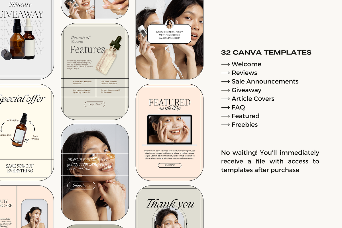 Skincare Email Newsletter Pack, an Email Template by marmaries (Photo 2 of 6)