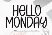 Hello Monday | Script Font, a Script Font by Scratchones (Thumbnail 1 of 8)