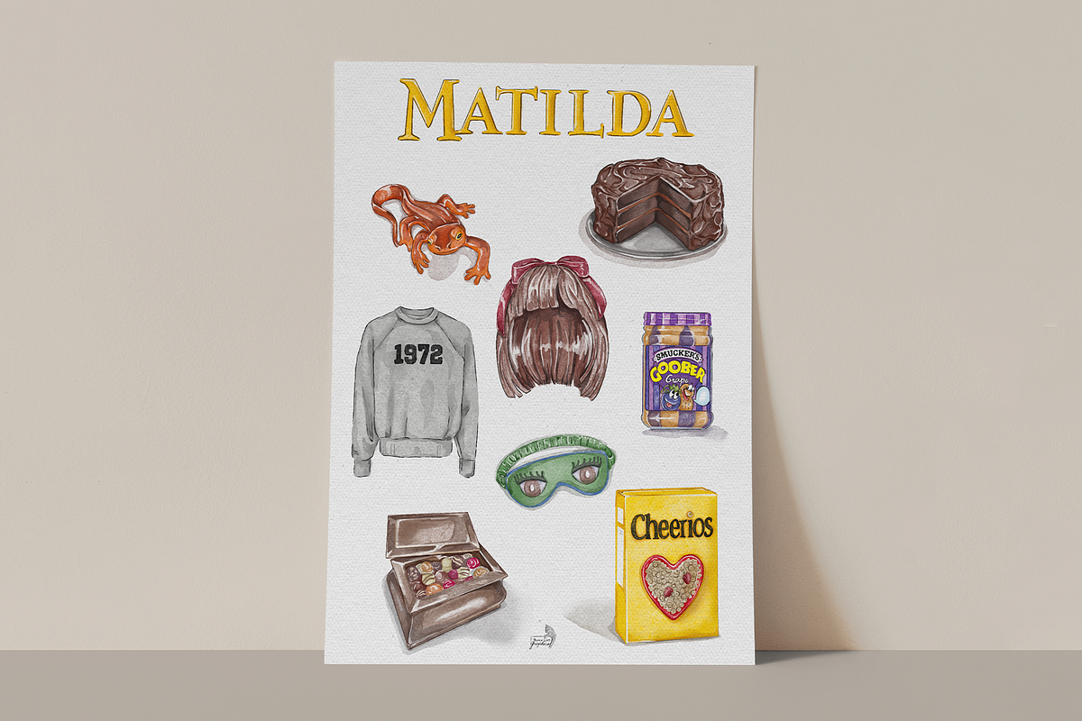 Matilda wormwood Print, 90s fan art, an Illustration by Black Cat Graphics