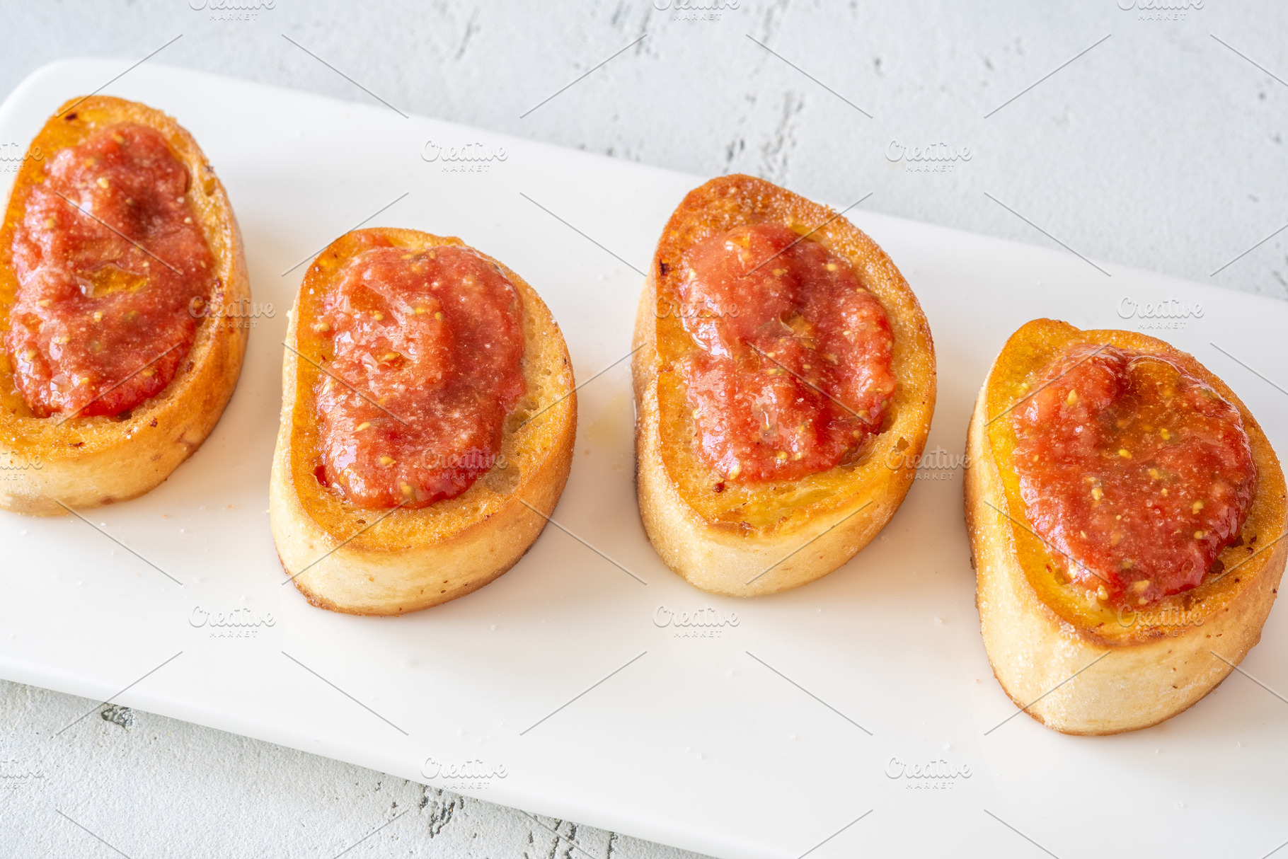 Traditional Pan con Tomate Sandwich, a Food & Drink Photo by Alexander Prokopenko