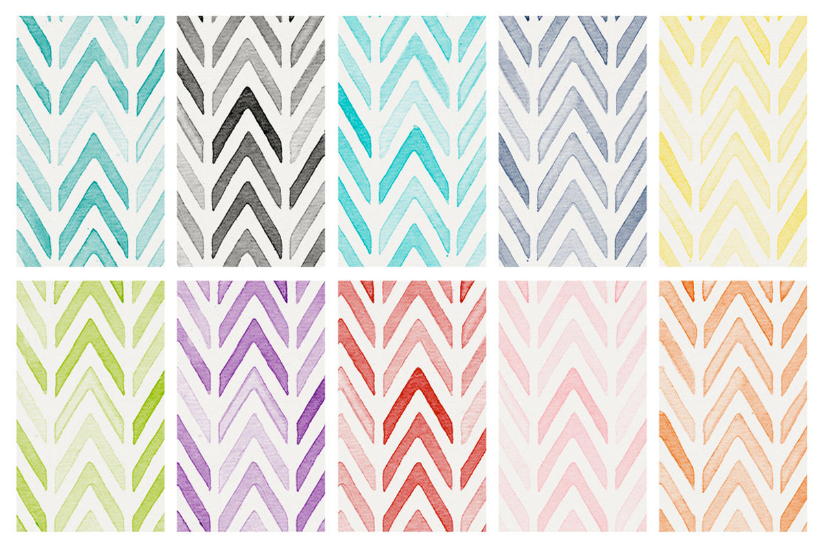 55 Watercolor Patterns preview 4