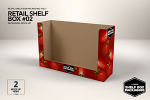 Retail Shelf Box 01 Packaging Mockup