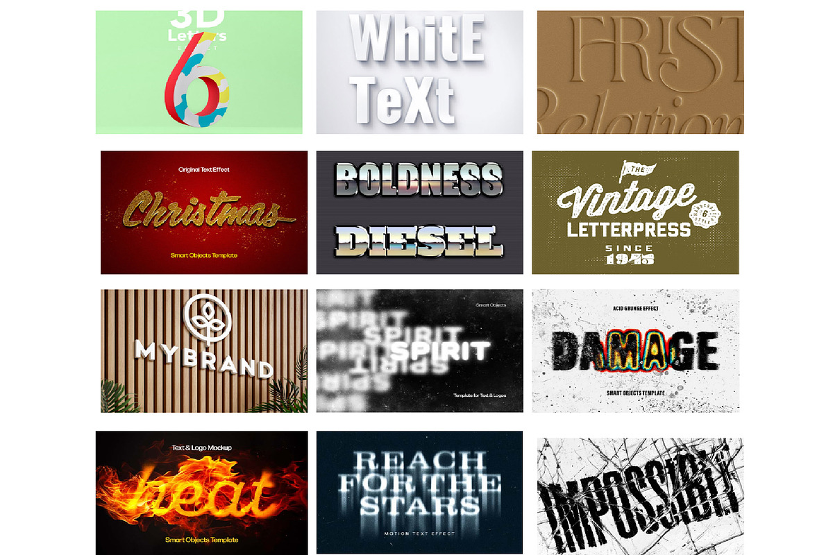 Photoshop Text Effects , text effect, an Action Add-On by Chipshpow Graphics (Photo 5 of 7)