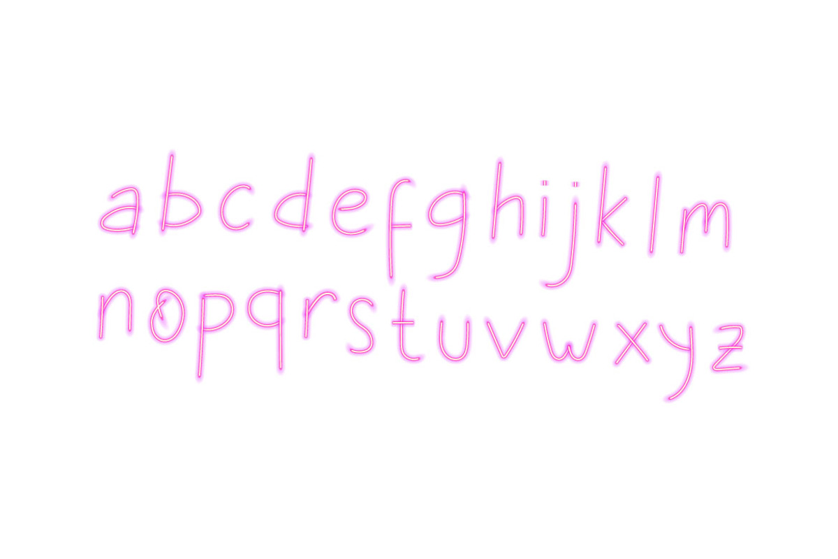 Display Neon Alphabet Colors | EPS10 preview 6