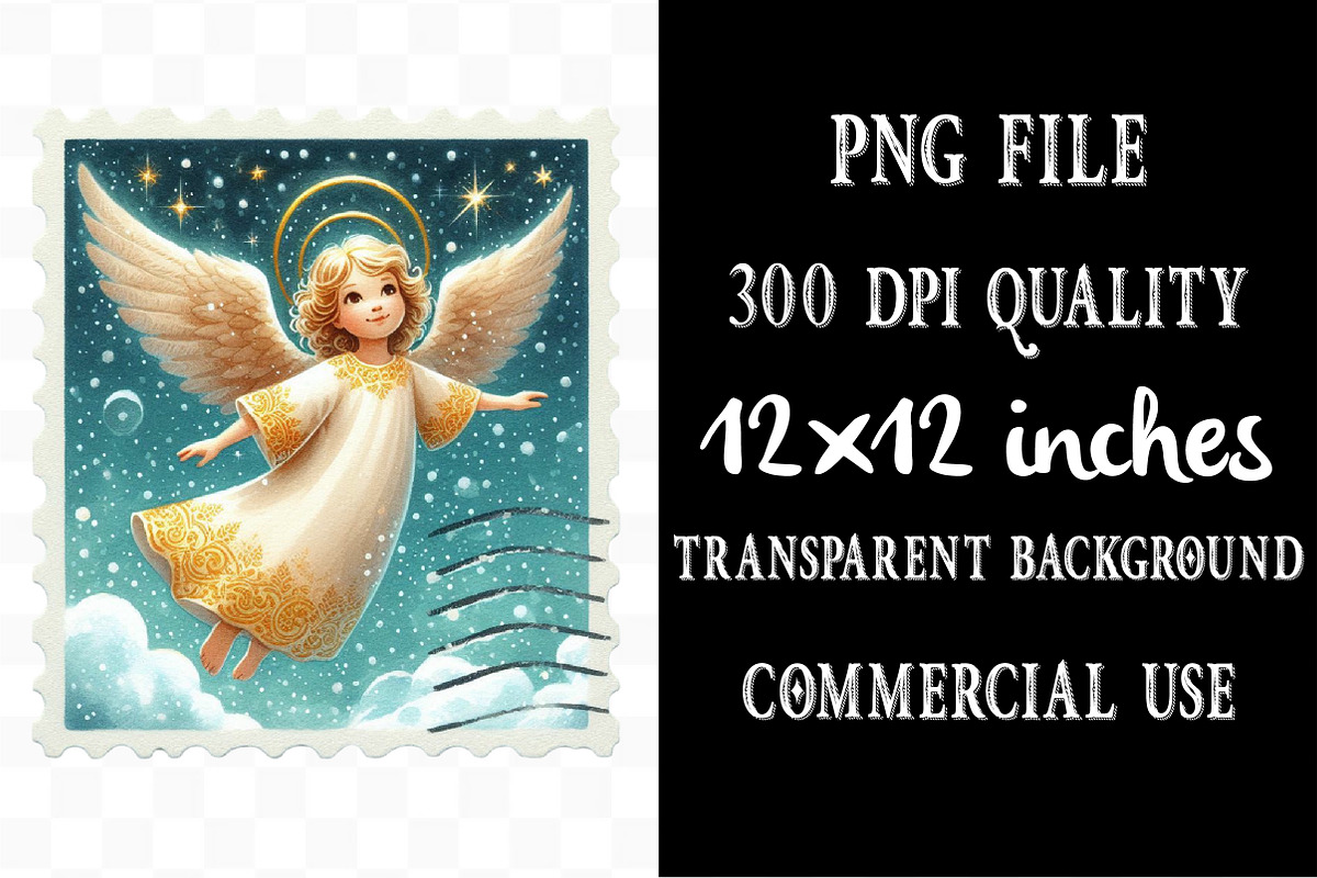 Christmas Postage Stamp Png, an Illustration by Designking (Photo 4 of 4)