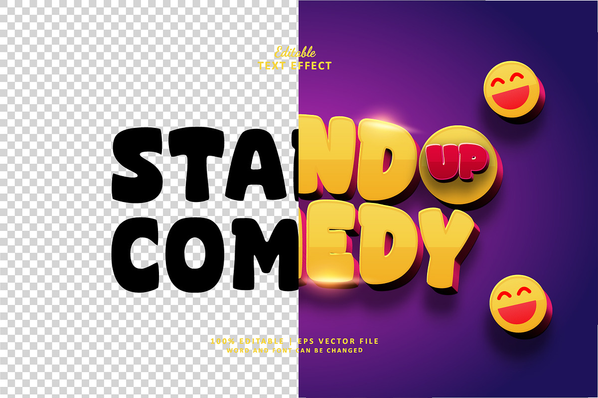 Text Effect Stand Up Comedy, a Layer Style Add-On by Navy Graphic (Photo 2 of 2)