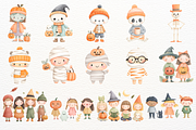 Halloween Kids Clipart Autumn Animal, a Seasonal Illustration by SugarCloudStudioArt (Thumbnail 4 of 7)