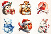 Christmas Animals Clipart, an Illustration by DreamCafeArt (Thumbnail 3 of 8)