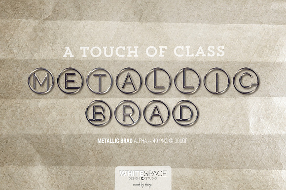 Metallic Brad Alphabet