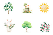 Cute Baby Forest Animals Clipart, an Illustration by CreationArt (Thumbnail 3 of 5)